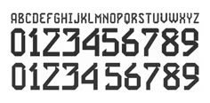 the font and numbers are all black in this type of font, which is also white