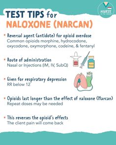 an info sheet with instructions on how to use naloxone