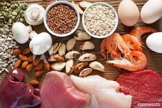 Download Foods high in selenium Stock Photo and explore similar images at Adobe Stock. Selenium Foods, Selenium Rich Foods, Hair Nutrients, Thyroid Function, Thyroid Gland, Weight Gain, Healthy Food