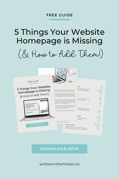 the 5 things your website homepage is missing and how to add them free guide