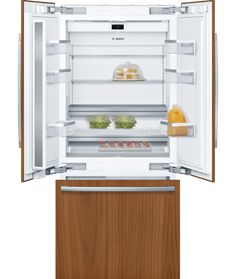 an open refrigerator with food in it