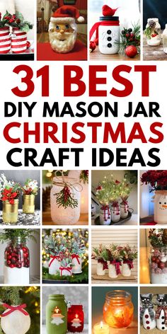 The holiday season is just around the corner, and it’s time to start thinking about festive decorations. Mason jars are a versatile and affordable way to add a touch of Christmas cheer to your home. With a little creativity and some basic crafting supplies, you can transform plain jars into beautiful Christmas decorations and gifts.

Christmas Crafts DIY Projects, Christmas Crafts To Sell, Christmas Craft Ideas, Mason Jar Crafts Holiday Mason Jar Crafts, Mason Jar Christmas Decorations, Christmas Jar Gifts, Mason Jar Christmas Gifts