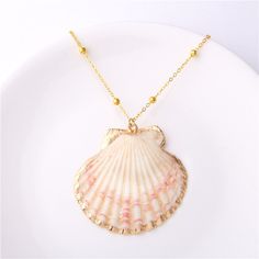 Boho Conch Shell Necklace Gold Color Beads Chain Necklace Women Simple Seashell Choker Necklace Summer Beach Jewelry Party Gift - Charlie Dolly Elegant Shell Pendant As Gift, Elegant Shell Pendant As A Gift, Elegant Shell Pendant For Gift, Shell Jewelry For Jewelry Making, White Shell-shaped Necklace For Gift, White Shell-shaped Necklace For A Gift, Handmade Shell-shaped Necklace For Gift, Handmade Shell Jewelry As A Gift, Shell-shaped Pearl Chain Jewelry