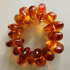 Bracelet - chunky  bead bracelet orange speckled free shipping with any other item in the UK and a small additional charge elsewhere