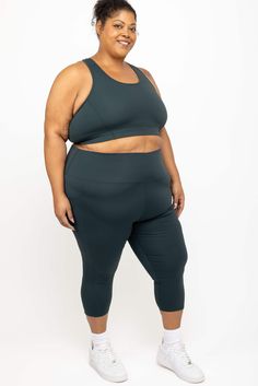 Our capri leggings with pockets are the original, the Superfit that started it all! This is our top-rated flagship product that revolutionized plus size activewear. Featuring our signature SuperHold™ compression fabric, two full size pockets, high supportive waist band, and the best plus size fit on the planet. Capris are the perfect, not too long and not too short, length and as soon as you put them on you'll know they were designed for YOUR body. *NY Times Wirecutter - Best Plus Size Leggings Plus Size Gym Wear, Plus Size Gym, Plus Size Workout Clothes, Toddler Teacher, Run With Me, Plus Size Workout, Leggings With Pockets, Plus Size Fits, Compression Fabric