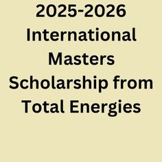 the international masters scholarship from total energies logo is shown in black and white