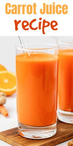 Carrot juice is a powerhouse of nutrients including Vitamin C and Vitamin A. this recipe is my favorite! Smoothie Fruit, Detox Juice Recipes, Healthy Mix