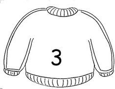 the number two on a sweater is shown in black and white, with an image of a