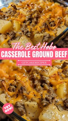 this casserole is loaded with ground beef, potatoes and cheese for an easy dinner