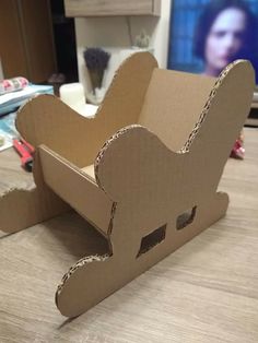 an open cardboard box sitting on top of a table