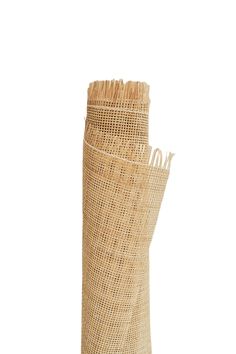 a tall vase made out of jute on a white background