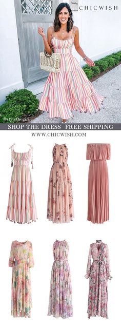 Free Shipping & Easy Return. Up to 30% Off. Pink Maxi Dresses. @stylethegirl #outfit #womenfashion #clothing #fashion #ootd #summerdress #dress #weddingoutfit #maxidress #datingoutfit #pinkoutfit #pinkdress #dresses Skirt Maxi, Pink Maxi, Maxi Robes, Pink Maxi Dress, Spring Summer Outfits, Outfit Idea, Retro Dress, Look Fashion, Wedding Bride