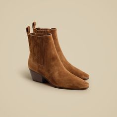 Piper ankle boots in suede Suede Ankle Boots Outfit, Ankle Boots Outfit Winter, Suede Flat Boots, Winter Boots Outfits, Womens Suede Boots, Boots Outfit Ankle, Brown Suede Ankle Boots, Low Heel Ankle Boots, Suede Ankle Boots