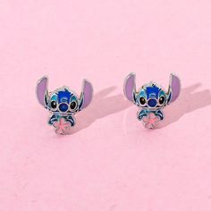 2024 Disney Stitch Stud Earrings Cartoon Figure Kawaii Metal Ear Pendants Flower Earrings Decoration Lilo And Stitch Earring, Doraemon Earrings, Kawaii Metal, Decoration Birthday, Disney Stitch, Stitch Disney, Flower Earrings, Birthday Decorations, Stud Earrings