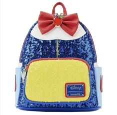 Loungefly Disney Snow White Princess Sequin Series Mini Backpack NWT Animated Princess, Loungefly Hello Kitty, Loungefly Backpack, White Princess, Backpack Brands, Disney Fashion