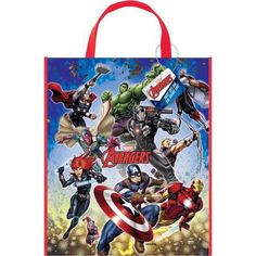 a bag with avengers characters on it