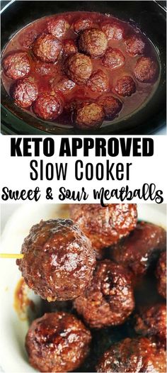 keto approved slow cooker sweet and sour meatballs are the perfect appetizer