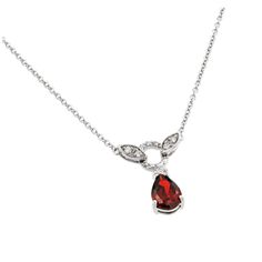 Silver 925 Rhodium Plated Red And Clear Cz Stone Tear Drop Shape Pendant Necklace Metal: 925 Sterling Silver Finish: Rhodium Plated Stone: Cubic Zirconia Chain: 16-18 Inches Adjustable Red And Silver Necklace, Mixed Chain Necklace, Chunky Gold Necklaces, Vintage Style Necklace, Crystal Statement Necklace, Blue Beaded Necklace, Pearl Jewelry Sets, Red And Silver, Purple Necklace