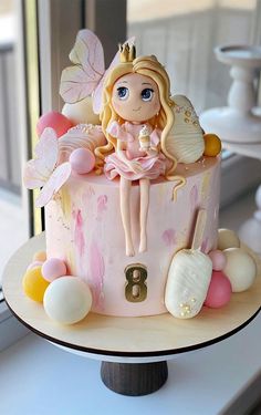 Birthday Cake Ideas Girl, Cake Designs For Kids, 7th Birthday Cakes, 8th Birthday Cake, Girly Cakes, Unicorn Birthday Cake, Cake Name