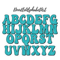 the upper and lower case of an alphabet with blue paint on it, which is outlined in