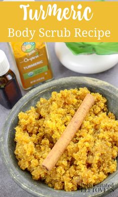 Homemade Turmeric Scrub, How To Make Turmeric Body Scrub, Diy Turmeric Scrub, Diy Tumeric Body Scrub Recipes, Turmeric Sugar Scrub Diy, Tumeric Body Scrub Diy Glowing Skin, Turmeric Body Scrub Diy, Diy Tumeric Scrub, Facial Soap Recipe