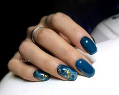 Bright Nail Art, Art Deco Nails, Elegant Nail Designs, Square Nail Designs, Gel Nails Diy, Nails Only, Blue Nail, Gel Nail Designs