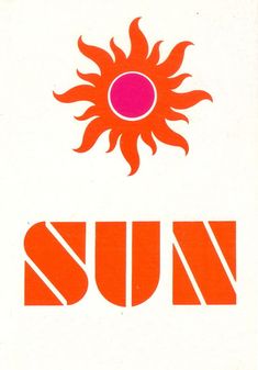 an orange and pink sun logo on a white background with the word sun below it