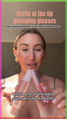 Pro Makeup Tips, Fuller Lips Naturally, Lip Plumping Gloss, Too Faced Lip Injection, Polite Society, How To Get Bigger, Lip Plumping, Lip Injections