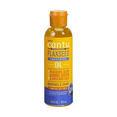 Cantu Flaxseed Smoothing Hair Oil, 3.4 oz, 6 Pack;UPC:817513019852 Oil Good For Hair, Plopping Curly Hair, Ruby Hair, Lavendar Oil, Navajo Tacos, Flax Seed Oil, Organic Hair Oil, Thicken Hair, Smoothing Hair