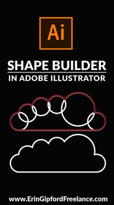 an adobe logo with the words shape builder in adobe illustrator on top of it