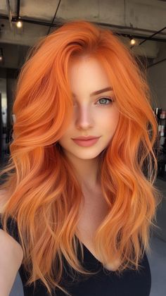 Add a subtle shine to your style with soft copper peach hair. Visit our site for more inspiration on how to achieve this delicate transformation. Don’t forget to save this pin for your next hair inspiration! Copper Peach Hair, Peach Hair Colors, Peach Hair, Bright Red Hair, Red Hair Woman, Copper Hair Color, Copper Hair, Ombre Hair Color, Orange Hair