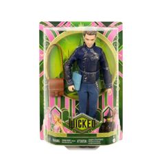 an action figure in a box with the name dickel on it's chest