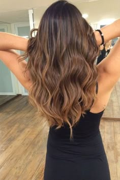 Coloring Hair at Home? Here's How to Do It Right Hazelnut Balayage Brunettes, Brunette Full Highlights, Brown Balayage Honey, Golden Brunette Balayage, Gold And Brown Hair, Caramel Balayage On Black Hair, Natural Balayage Brunette, Dark Honey Brown Hair, Honey Balayage On Dark Hair