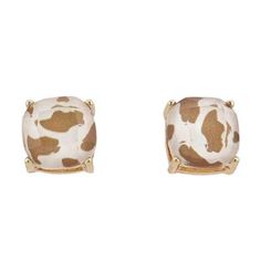 Take the spirit of the ranch with you wherever you go with the Ranch Style Attitude Earrings. These unique earrings combine glamour with the farm. A white inlay with brown spots resembling the hide of a cow makes up the design of the earrings. A glossy finish adds a final touch to the charismatic piece. These earrings have post back wire for easy wear. All Montana Silversmiths jewelry and accessories are coated with Montana Armor to prevent tarnish. The earrings are secured by post back wires. Style yourself with some country charm. Yellow gold and a unique inlay create this striking look. Cow Make Up, Montana Silversmith Jewelry, Tractor Supply, A Cow, Country Charm, Brown Spots, Final Touch, Ranch Style, Jewelry And Accessories