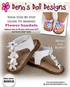 the instructions for making flower sandals are shown in this advertizer's book