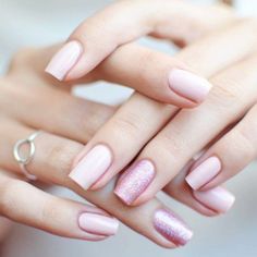 Easter Nails Designs Spring | Easter Nail Blush Pink Nails, Cute Pink Nails, Detachable Skirt, Elegant Nail Designs, Nude Nail Designs, Pink Nail Art, Fall Acrylic Nails, Short Acrylic Nails Designs