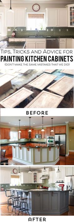 the before and after pictures of a kitchen remodel