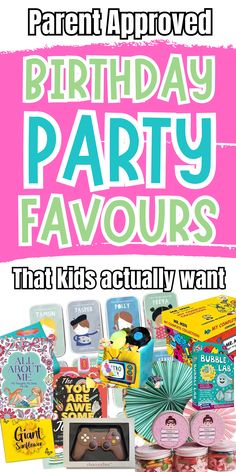 a birthday party flyer with donuts and other items