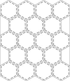 the hexagonal pattern is shown in black and white