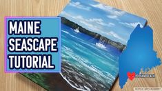 a piece of paper with the words maine seascape on it