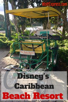 the disney's caribbean beach resort is featured in this postcard