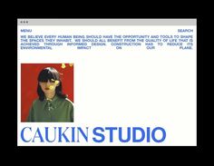 an image of a woman with glasses on her face and the words caukinstudio above it