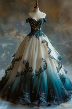 Magical Dress, Fantasy Dresses, Pretty Prom Dresses, Fairytale Dress, Art Dress