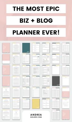 the most epic biz + blog planner ever - and it's free printable