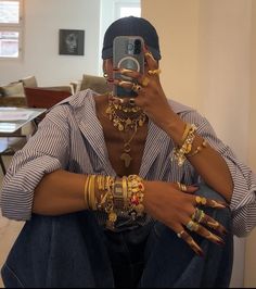 Chunky Gold Jewelry, Chunky Jewelry, True Blood, Looks Street Style