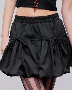 A chic skirt featuring a bubble hem design, elastic waistband, and adjustable drawstring details for a playful style. 100% PolyesterMade in Made In China Thrift List, Buckle Bunny, Chic Skirt, Playful Style, Chic Skirts, Bubble Hem, Bubble Skirt, Hem Skirt, Gray Skirt