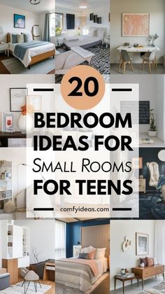 the top 20 bedroom ideas for small rooms for teen's and teens'nights