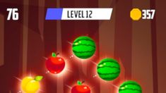 the fruit game is being played on an iphone