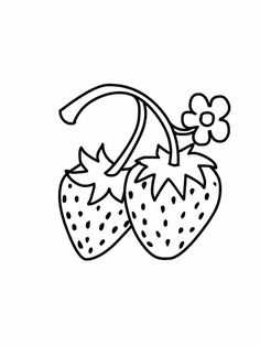 Fruit Doodle, Strawberry Drawing, Vegetable Coloring Pages, Strawberry Tattoo, Strawberry Color, Fruit Coloring Pages, Valentines Crafts, Kids Valentines, Strawberry Fruit