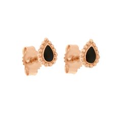 Gigi Clozeau - Black Lucky Cashmere Earrings, Rose Gold Mini Earrings, Earrings Rose Gold, Turquoise Green, Green And Black, Rose Gold Earrings, Earring Necklace, Fairy Tale, Or Rose, Persian